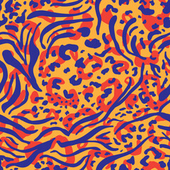 Vector animal leopard seamless pattern