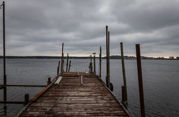 Fototapeta premium Pier on island Ruegen in Germany