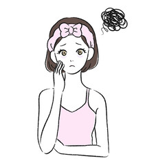 クマで悩む女性