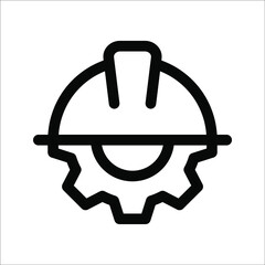 Engineer vector in gear & helmet icon