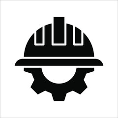Engineer vector in gear & helmet icon