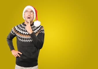 Christmas - Young man gesturing