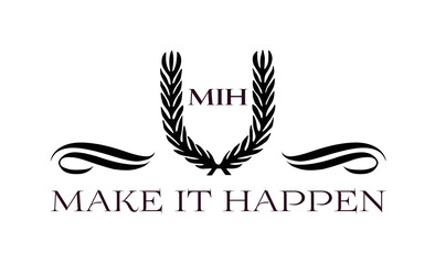 Obraz premium Make it happen con sfondo colorato