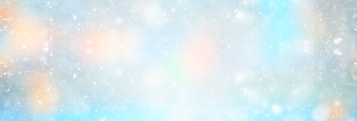 abstract blue background snow snowflakes, new year, glow design