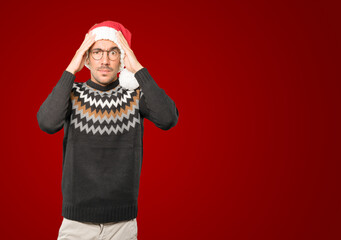 Christmas - Young man gesturing