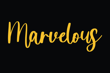 Marvelous Typography Yellow Color Text On Black Background