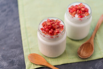 Natural Yogurt with granadine (healthy breakfast)