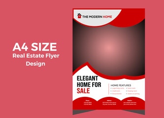 Real estate broker flyer and poster template. Flyer concept.