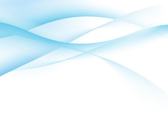 Blue abstract curve background with copy space. Modern design template for digital presentation, cover and magazine. Wavy concept for brochure and space for white text. Smooth vector background