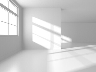 Illuminated corridor interior design. Empty Room Interior Background