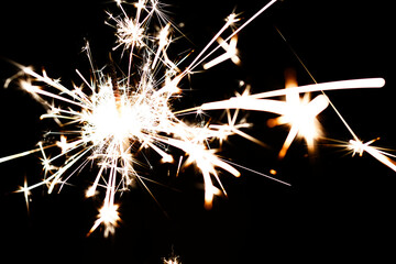 sparkler on black background