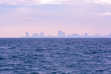 Pattaya cityscape morning light.
