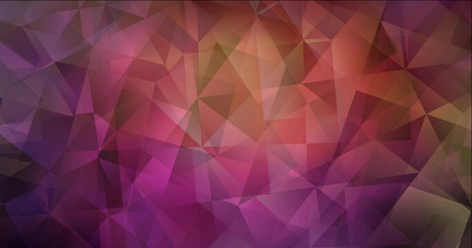 4K looping dark pink, yellow video with polygonal shapes. Holographic abstract video with gradient. Clip for live wallpapers. 4096 x 2160, 30 fps. Codec Photo JPEG.