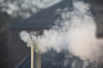 cheminée feu chauffage fumée pollution environnement co2