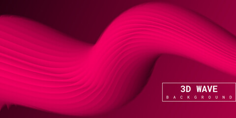 Modern abstract liquid 3d background with pink gradient. Suitable for use, posters, flyers, book covers, website backgrounds or landing pages. Vector illustration