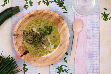 palm leaf zucchini soup dishes