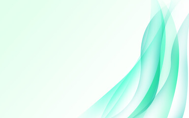 Abstract background Green shapes and green gradient background.