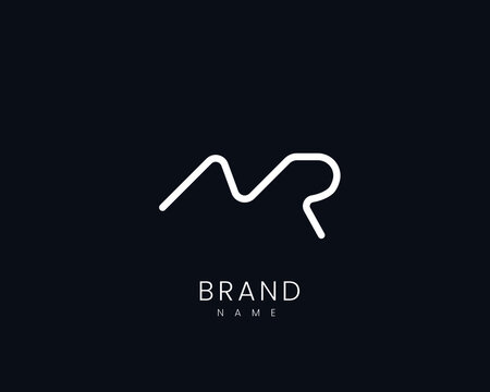 Nr initial letter logotype rn,nr,r and n. luxury brand simple line icon minimal and elegance premium beauty for creative concept modern identity