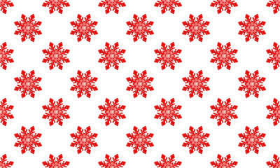 geometric seamless pattern, snowflakes on white background, christmas concept, print for packaging