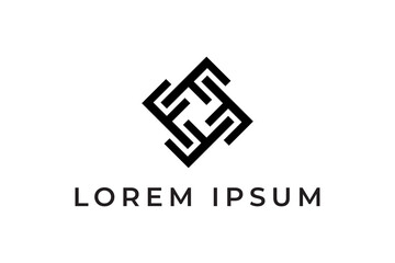 letter f logo for your business corporate, rotation concept square shape vector graphic