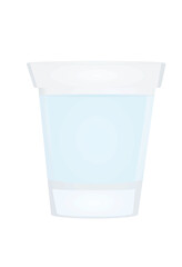 Full water glass. vector illustration