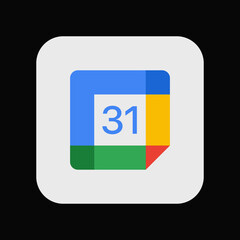 Google Calendar. App Icon Social Media Illustration
