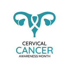 Vector illustration on the theme of Cervical Cancer awareness month observed each year during January.