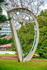 AUCKLAND, NZ - AUGUST 27, 2018: Albert Park and landmark on a cloudy morning