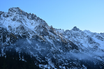 snow covered mountains