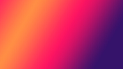 Abstract bright orange, purple and dark purple blurred gradient background with backlight. Illustration.