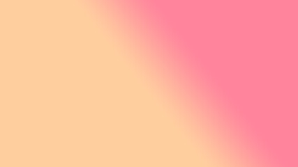 Abstract light orange and gently pink blurred gradient background with illumination. Different perspective.