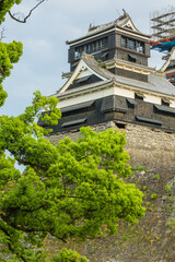 日本　熊本県熊本市、熊本城の天守閣
