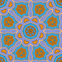 Ethnic floral seamless pattern. Abstract vintage pattern with decorative flowers. Doodle background.