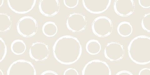 Seamless heart pattern hand painted with ink brush