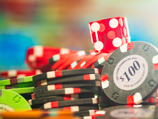 Fototapeta premium Casino Craps dice close up