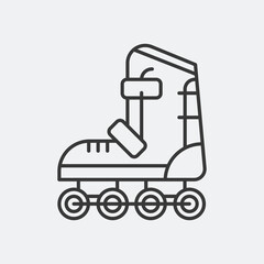 Roller skate icon isolated on background. Skating symbol modern, simple, vector, icon for website design, mobile app, ui. Vector Illustration