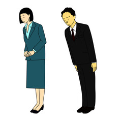 頭を下げるサラリーマン