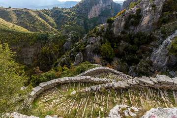 The Scala of Vradeto, a fantastic stone path, a real masterpiece of traditional engineering in...