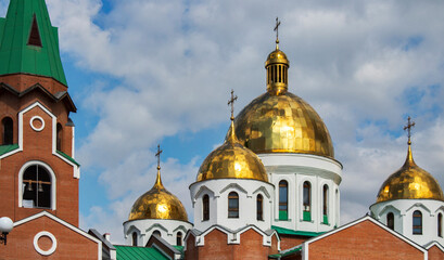 Fototapeta na wymiar Andrew's Cathedral in Ust-Kamenogorsk. Religious architecture.
