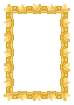 Princess frame with hearts and crowns.