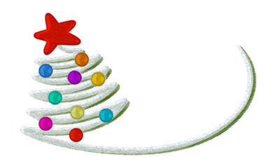 Abstract christmas tree on white background