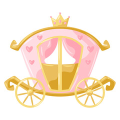 Illustration of princess carriage. © incomible