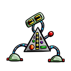 Cartoon Robot Illustration Image Funny Character