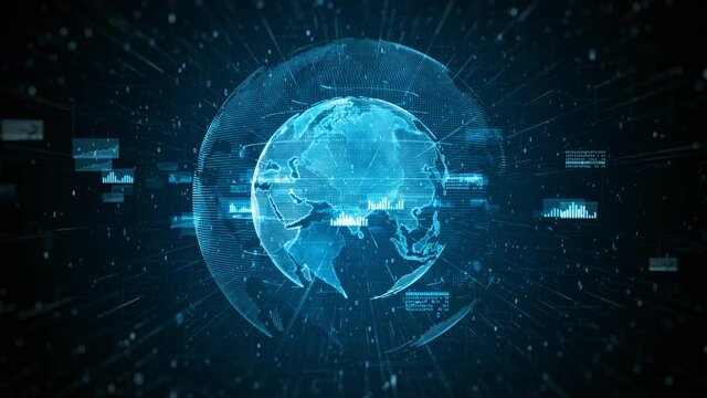 Global network 5g High speed internet communication, Technology network digital data connection and Internet marketing background