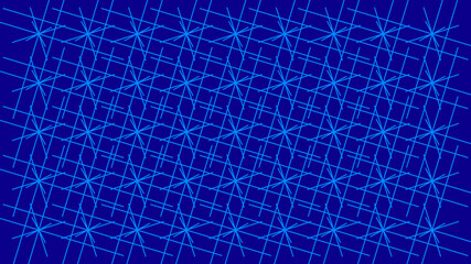 Crossing lines on blue background. Structured line pattern