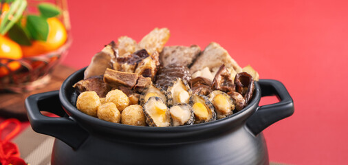 Close up of traditional Chinese food named Fo Tiao Qiang.