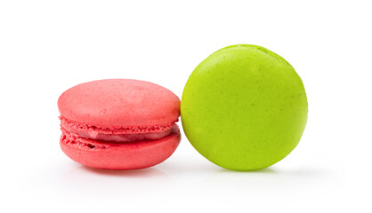 macaroons on white background