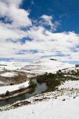 Snow covered Drakensbergen, South-Africa