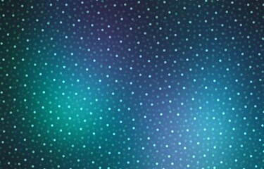 Sparkles repeat pattern on dark green blue smooth metal background.
