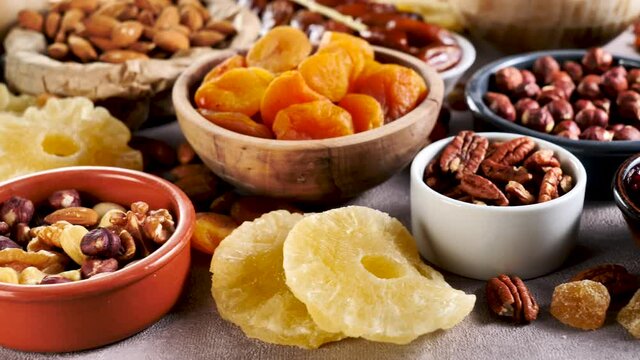 assorted of nuts and dried fruits